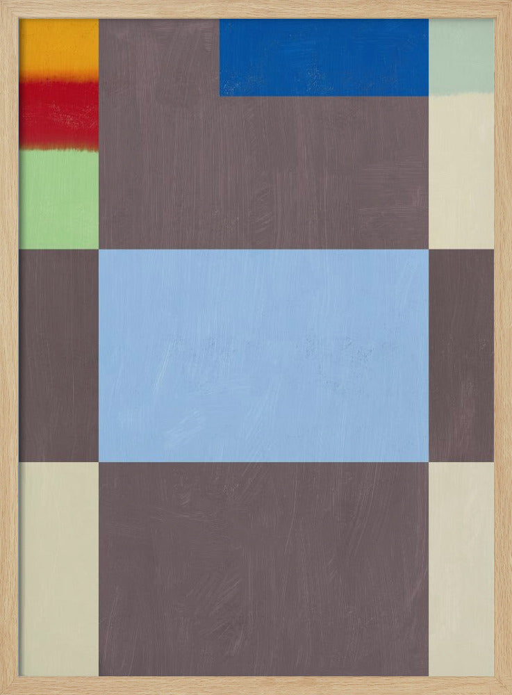 Geometrische Formen mit einer gedämpften Farbpalette aus Grau | Poster