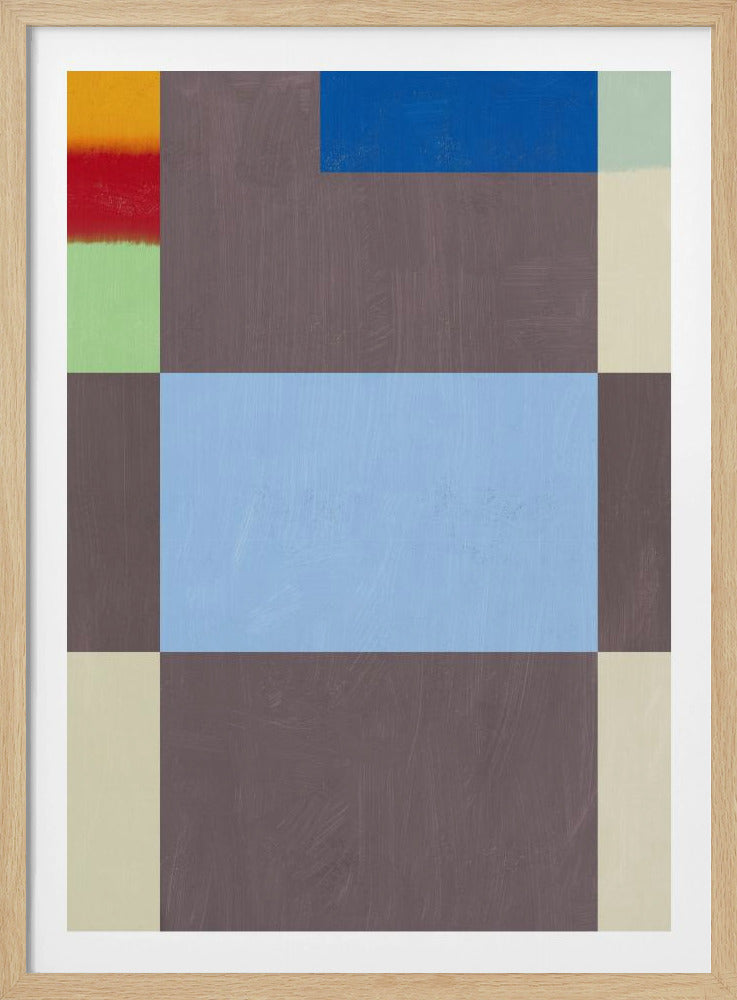 Geometrische Formen mit einer gedämpften Farbpalette aus Grau | Poster