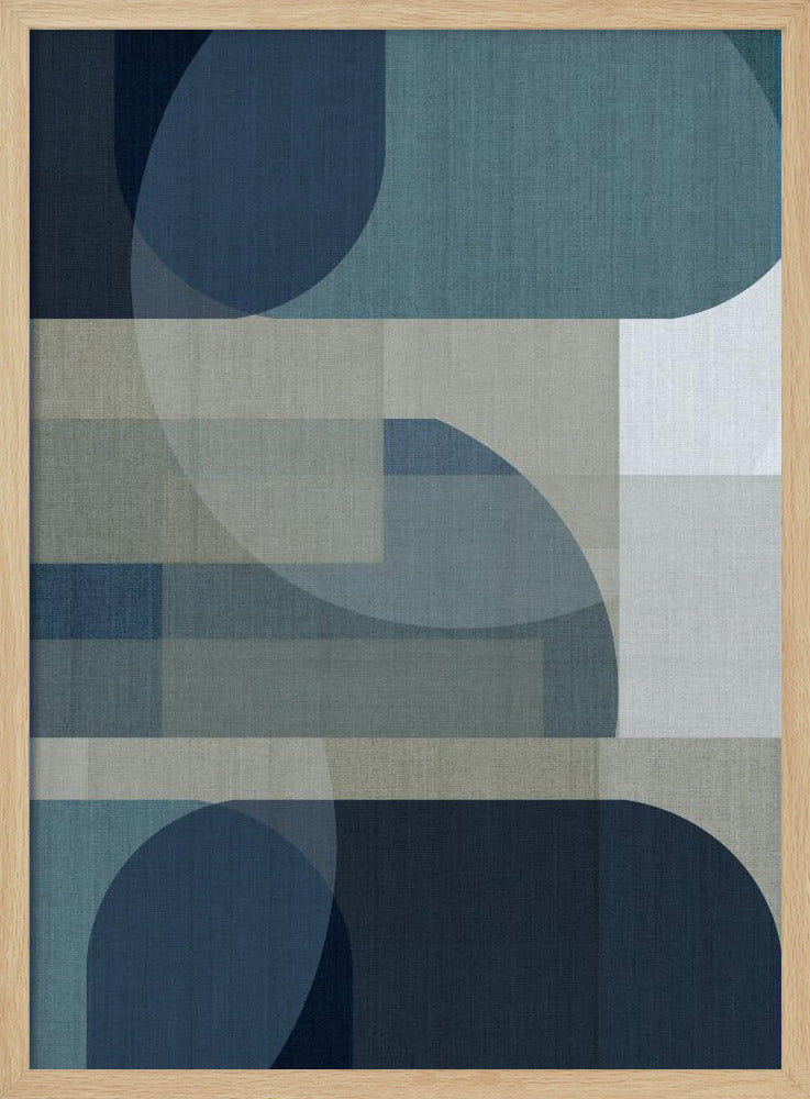 Gewebte blaue Schichten 4 | Poster