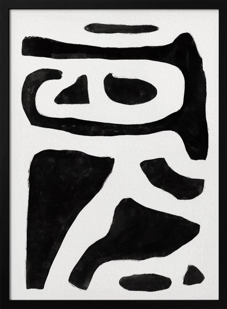Schwarz-Weiß-Abstrakt | Poster