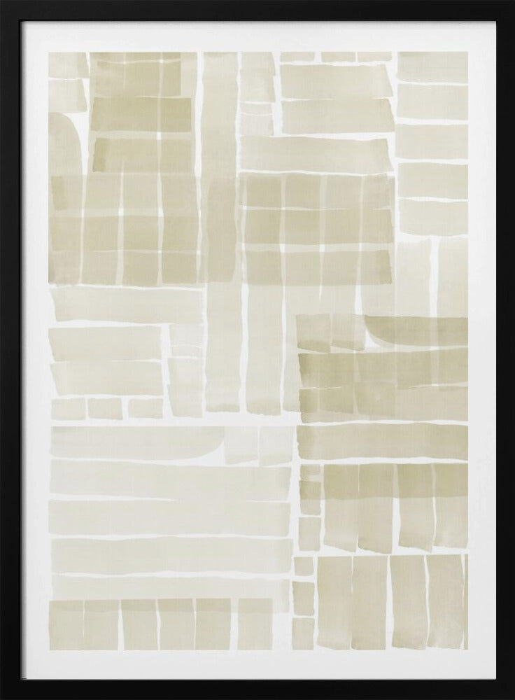 Neutrales Tangle Grid 2 | Poster
