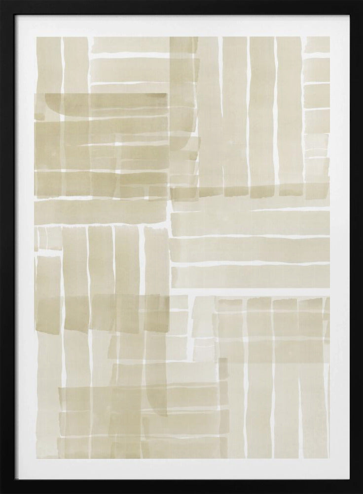 Neutrales Tangle Grid 3 | Poster