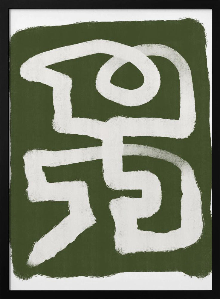 Abstrakte grüne Linie | Poster