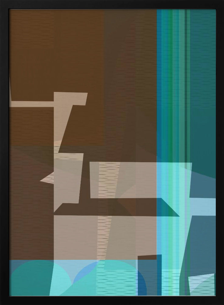 Braun Blau Gewebt 1 | Poster