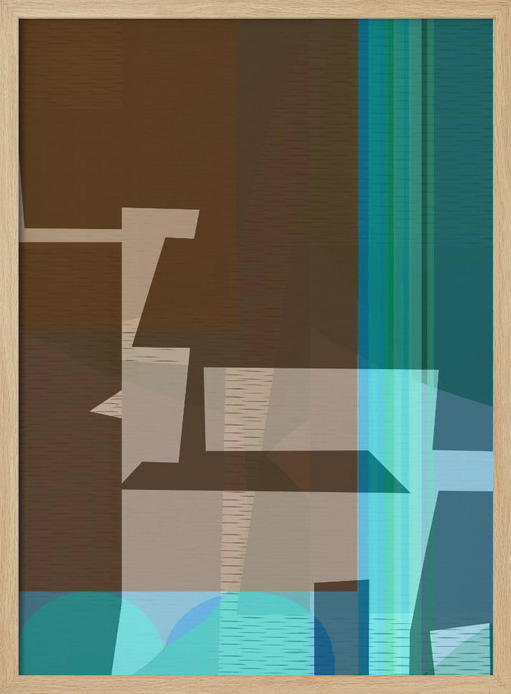 Braun Blau Gewebt 1 | Poster