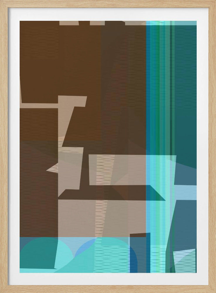 Braun Blau Gewebt 1 | Poster