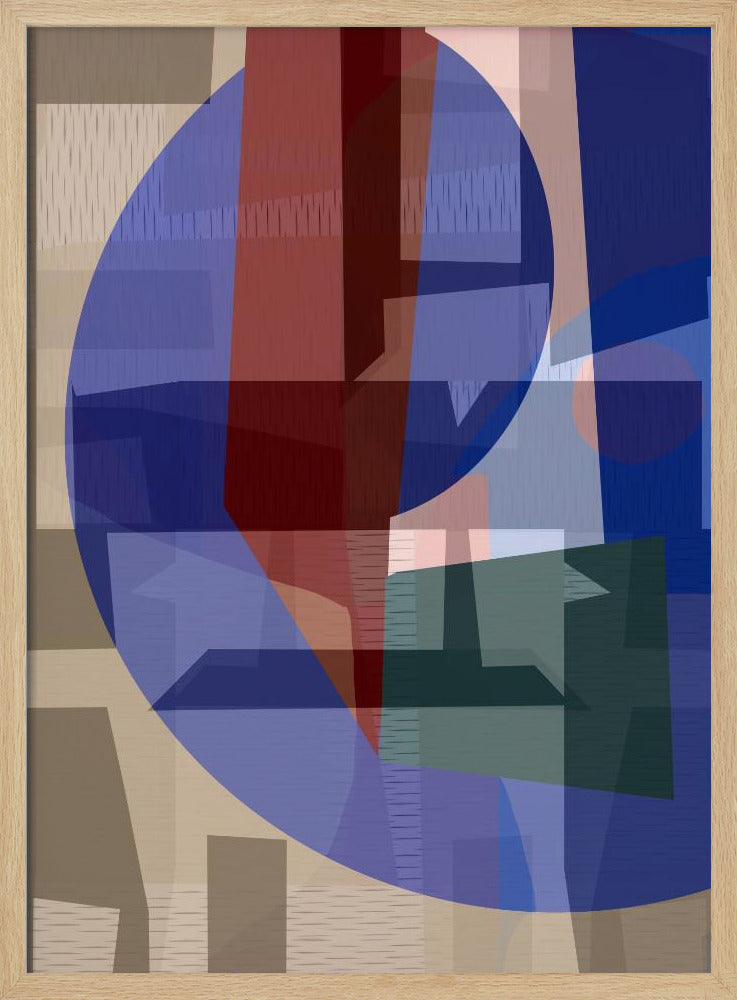 Braun Blau Gewebt 5 | Poster