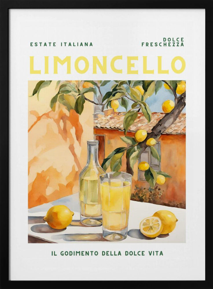 Limoncello, Aquarell, Frisch | Poster