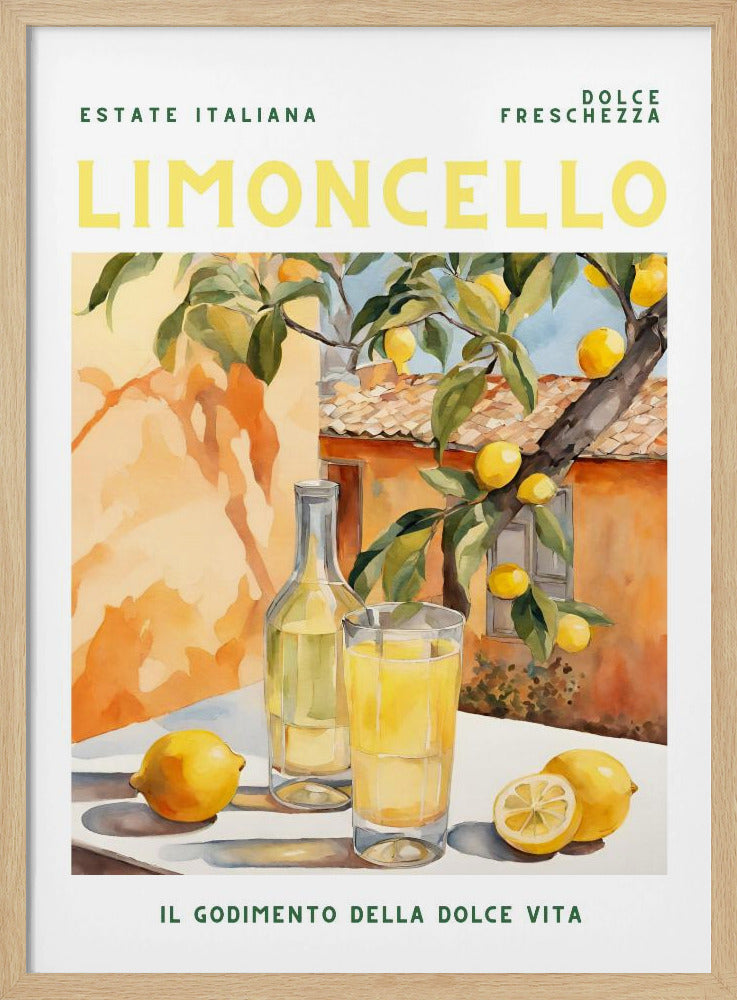 Limoncello, Aquarell, Frisch | Poster