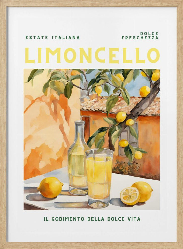 Limoncello, Aquarell, Frisch | Poster