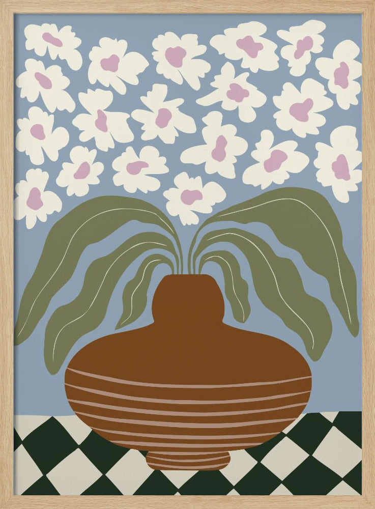 Retro Ton und Blume | Poster