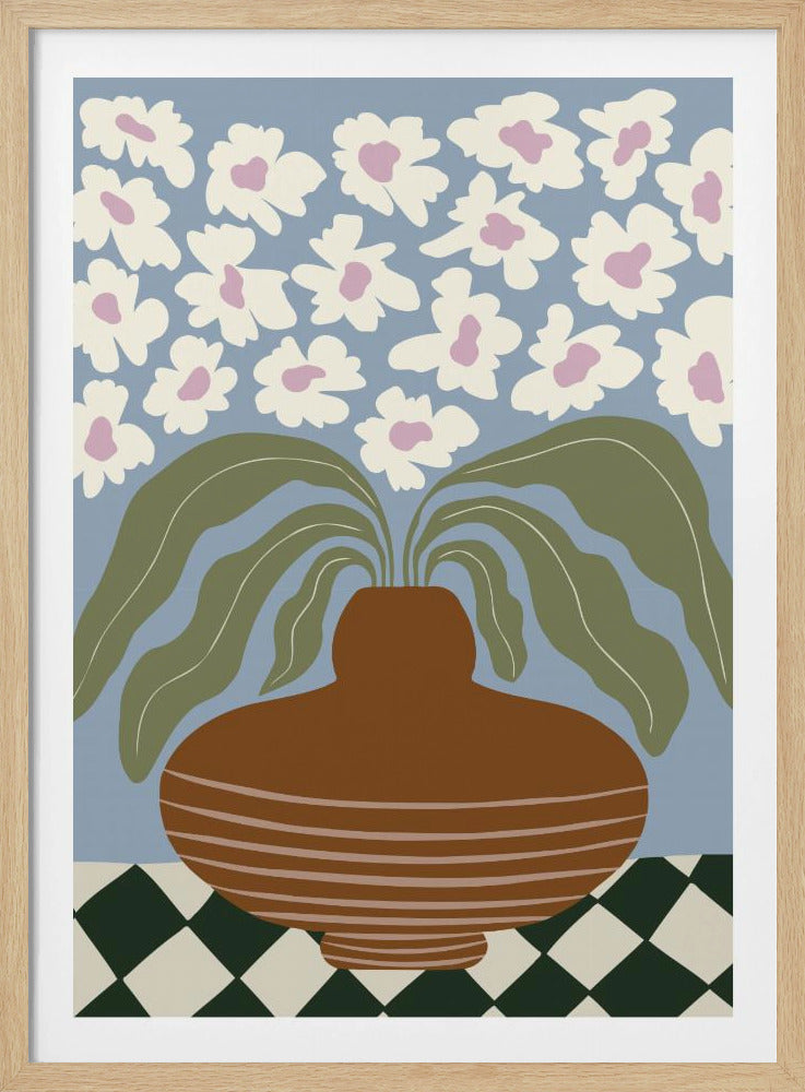 Retro Ton und Blume | Poster