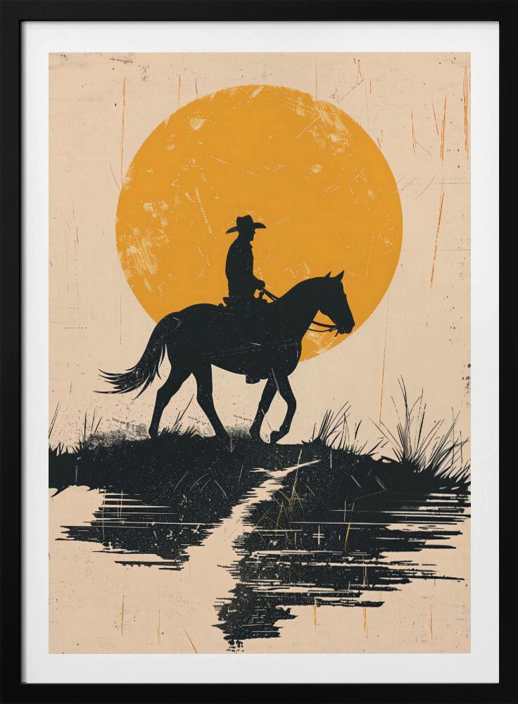 Cowboy In the Sunset | Poster