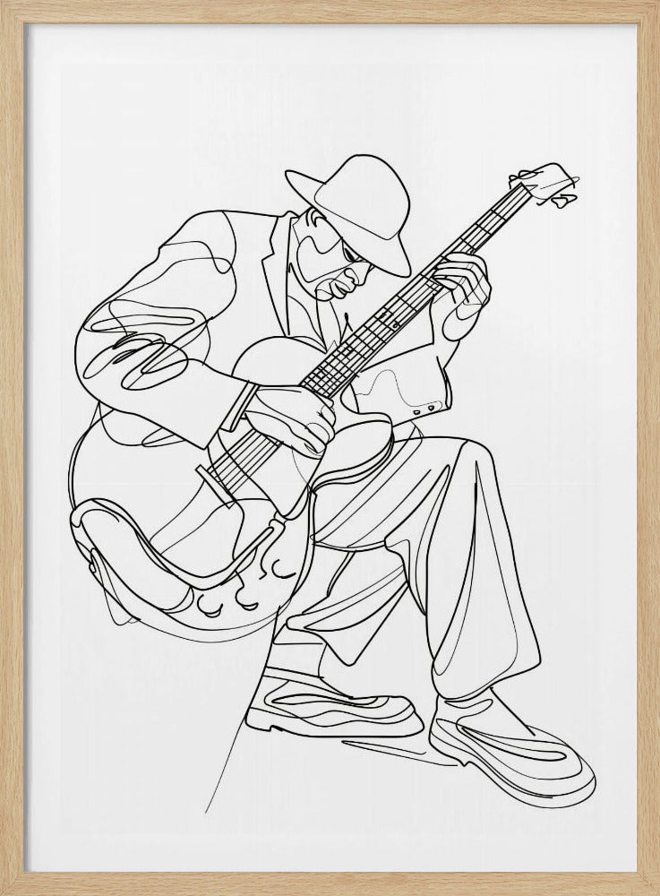 Line Art Musiker 3 | Poster