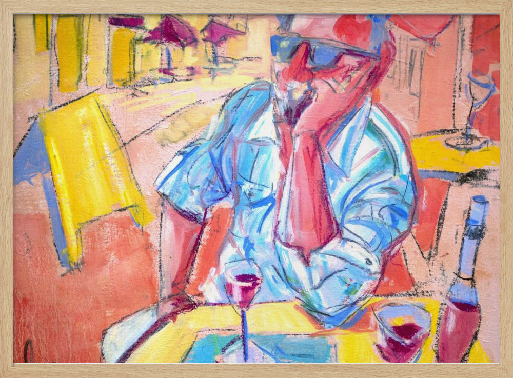 Flasche Rotwein | Poster