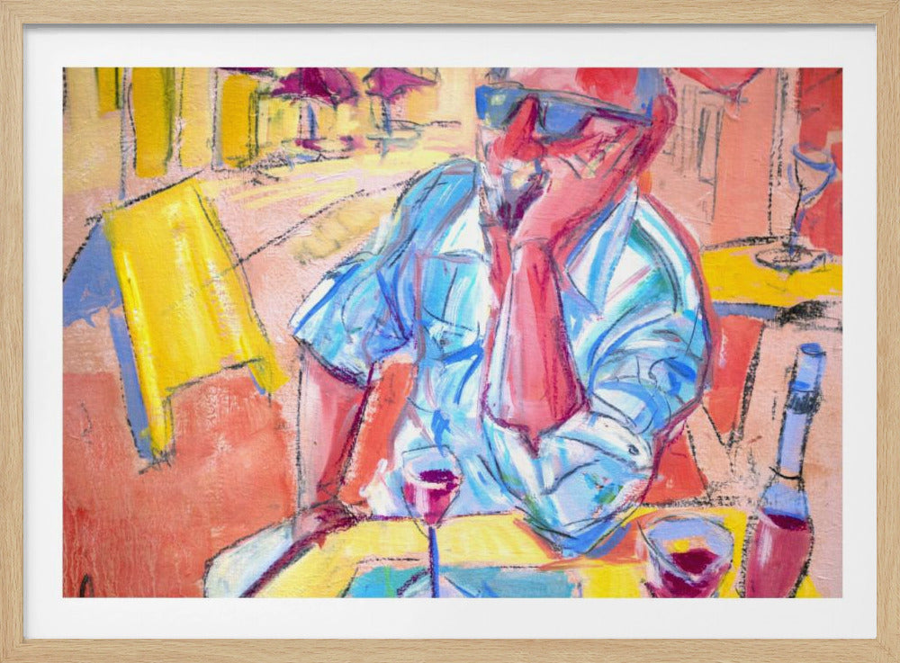 Flasche Rotwein | Poster