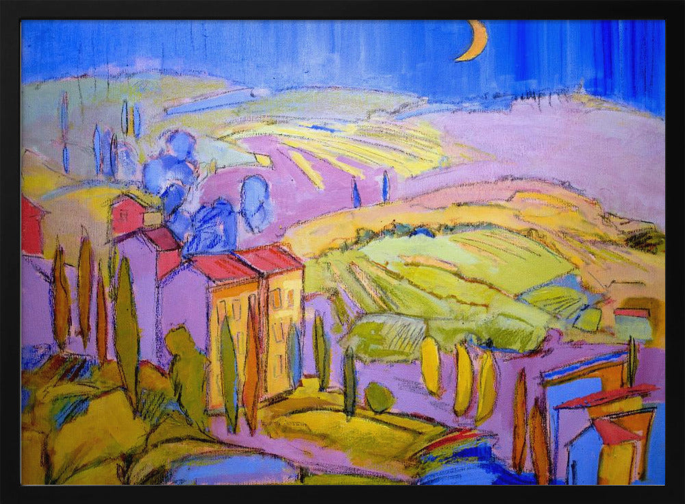 Mondbeschienene Landschaft | Poster