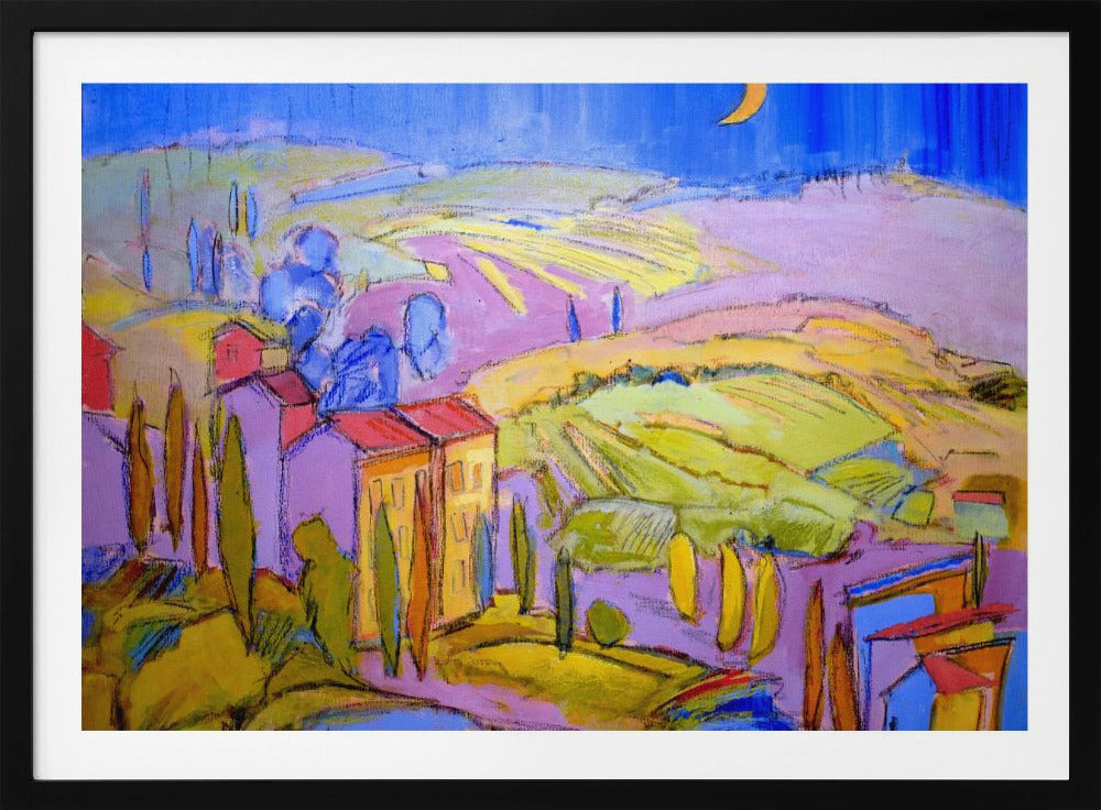 Mondbeschienene Landschaft | Poster
