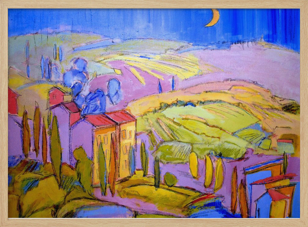 Mondbeschienene Landschaft | Poster