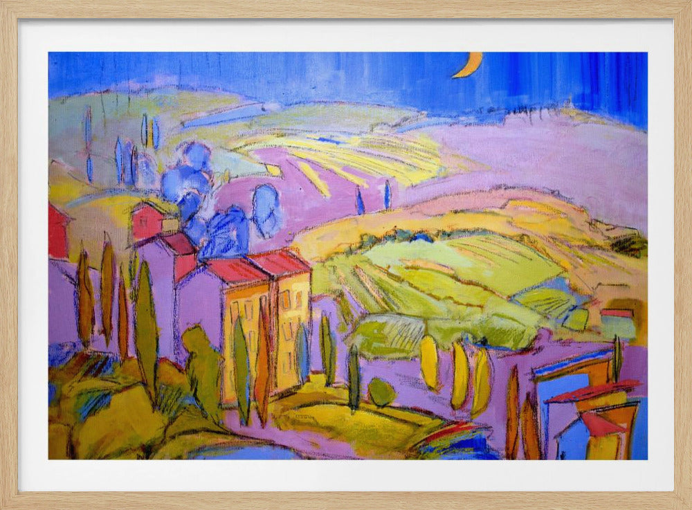 Mondbeschienene Landschaft | Poster