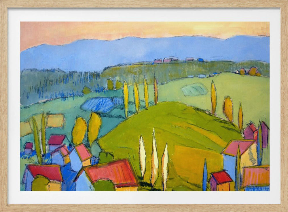 Colorful Hillscape | Poster