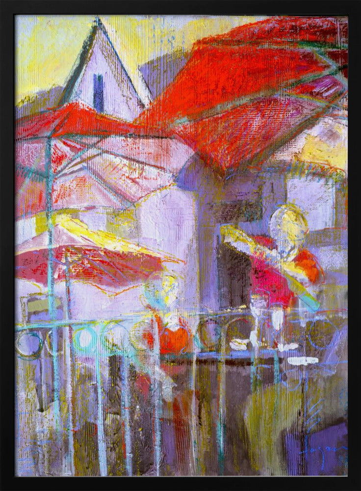 Rote Regenschirme | Poster