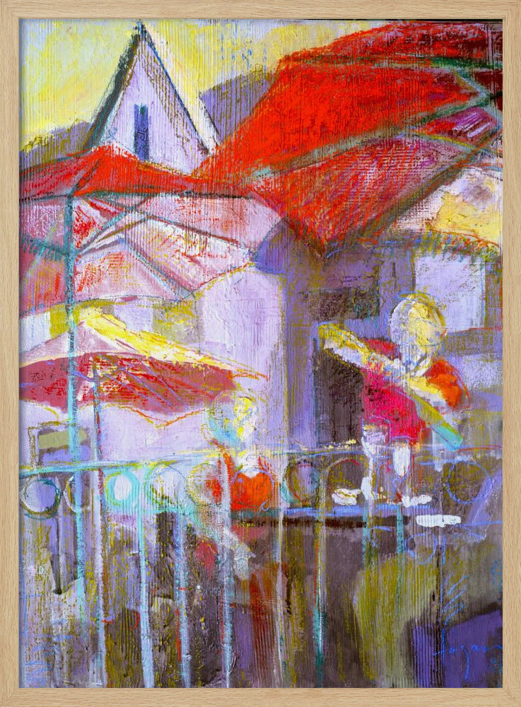 Rote Regenschirme | Poster