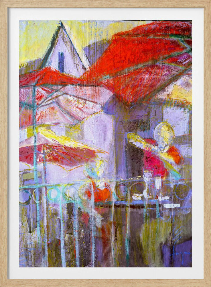 Rote Regenschirme | Poster