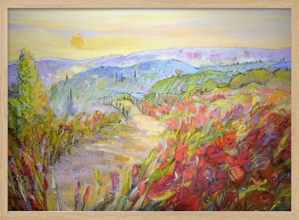 Sonnenaufgang am Hang | Poster