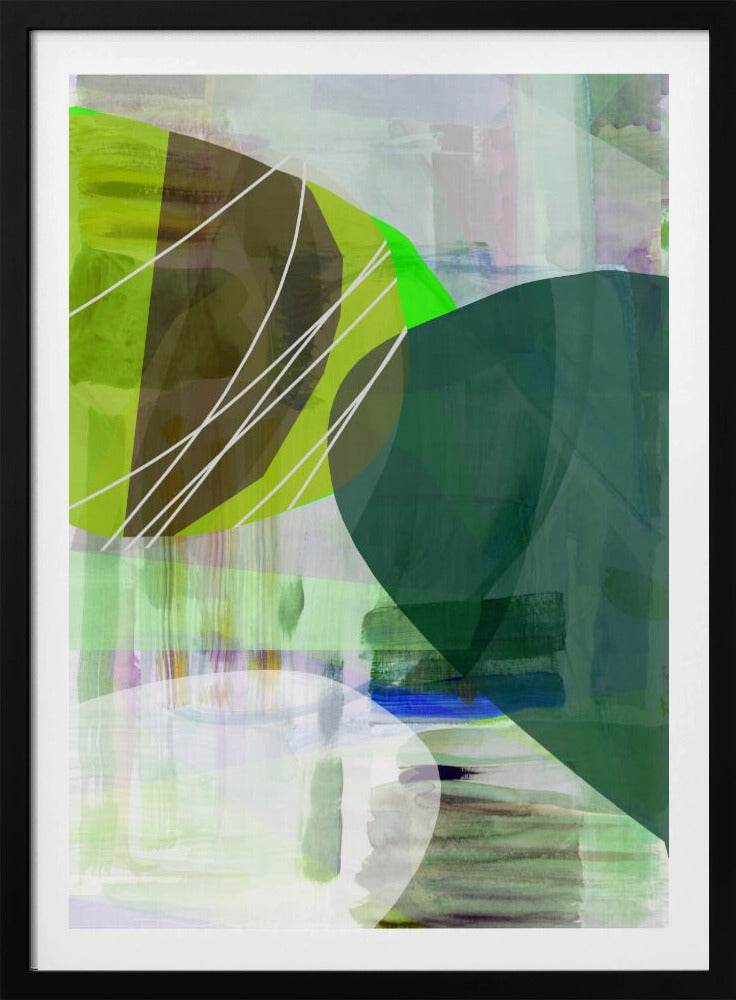 Abstrakte grüne Formen 2 | Poster