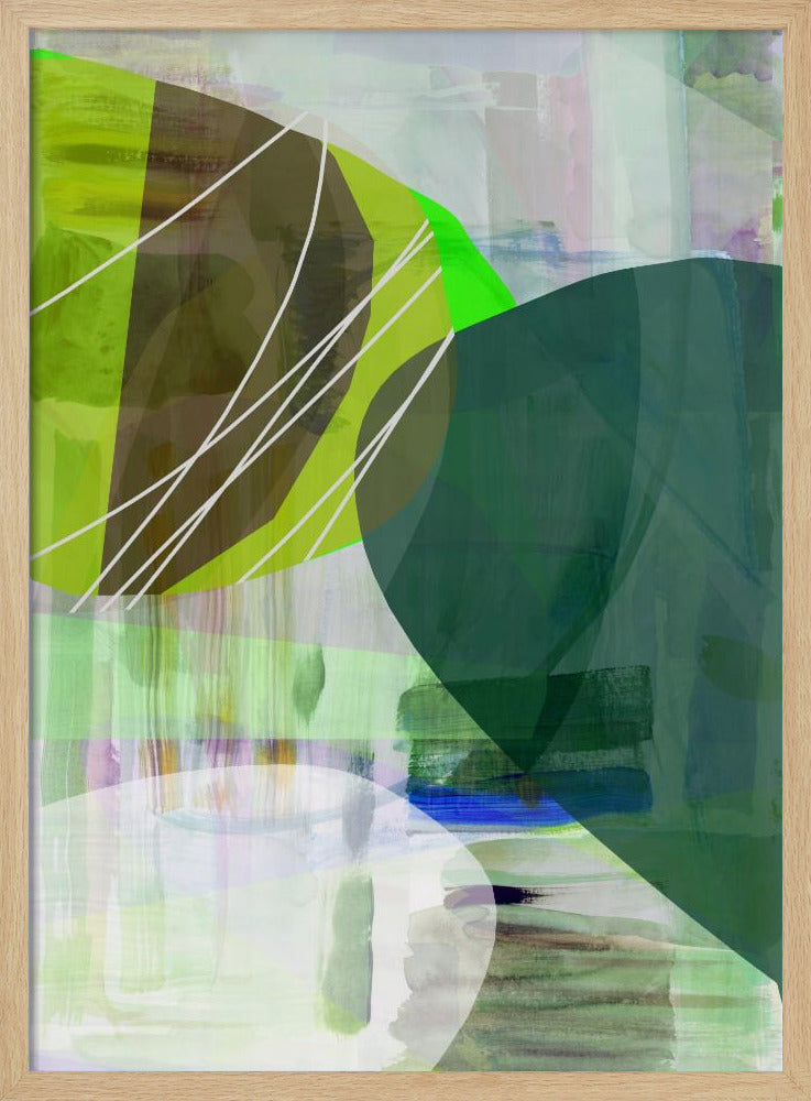 Abstrakte grüne Formen 2 | Poster