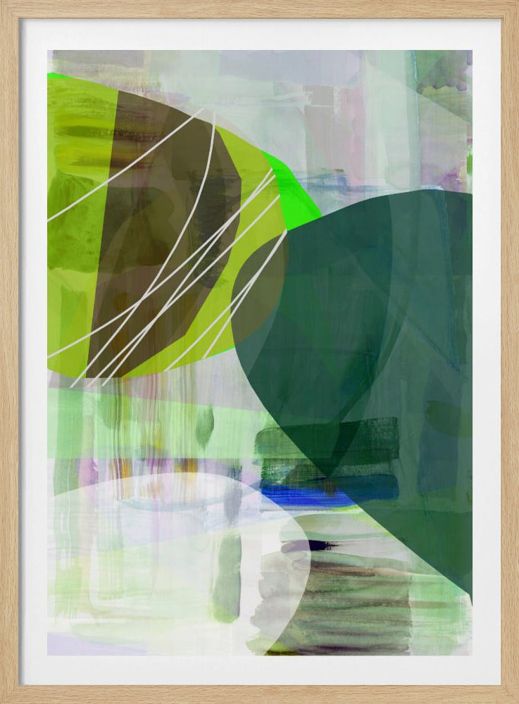 Abstrakte grüne Formen 2 | Poster