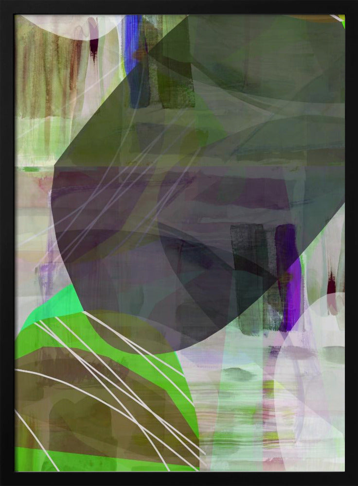 Abstrakte grüne Formen 1 | Poster
