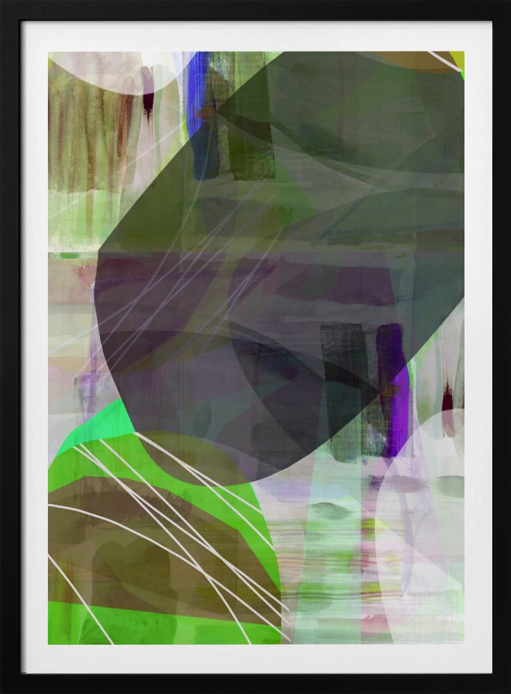 Abstrakte grüne Formen 1 | Poster