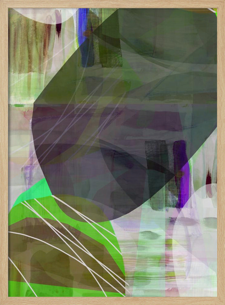 Abstrakte grüne Formen 1 | Poster