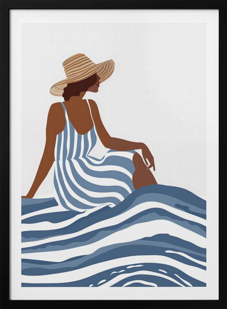 Das Mädchen im gestreiften Kleid | Poster