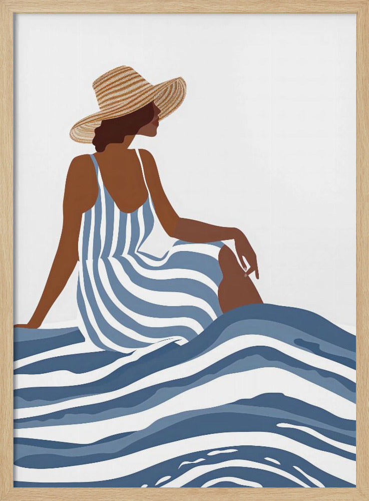 Das Mädchen im gestreiften Kleid | Poster