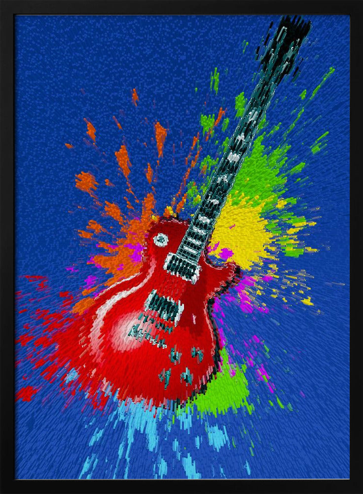 Pop-Art-Explosion mit E-Gitarre | Poster