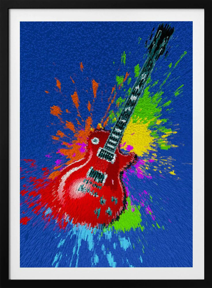 Pop-Art-Explosion mit E-Gitarre | Poster