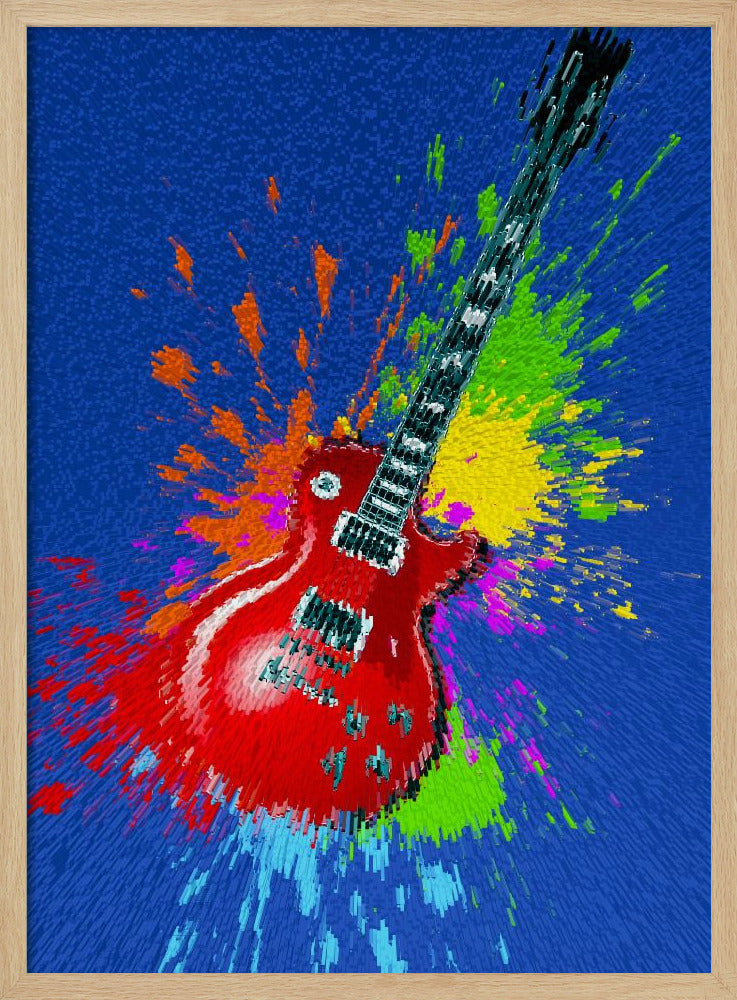 Pop-Art-Explosion mit E-Gitarre | Poster