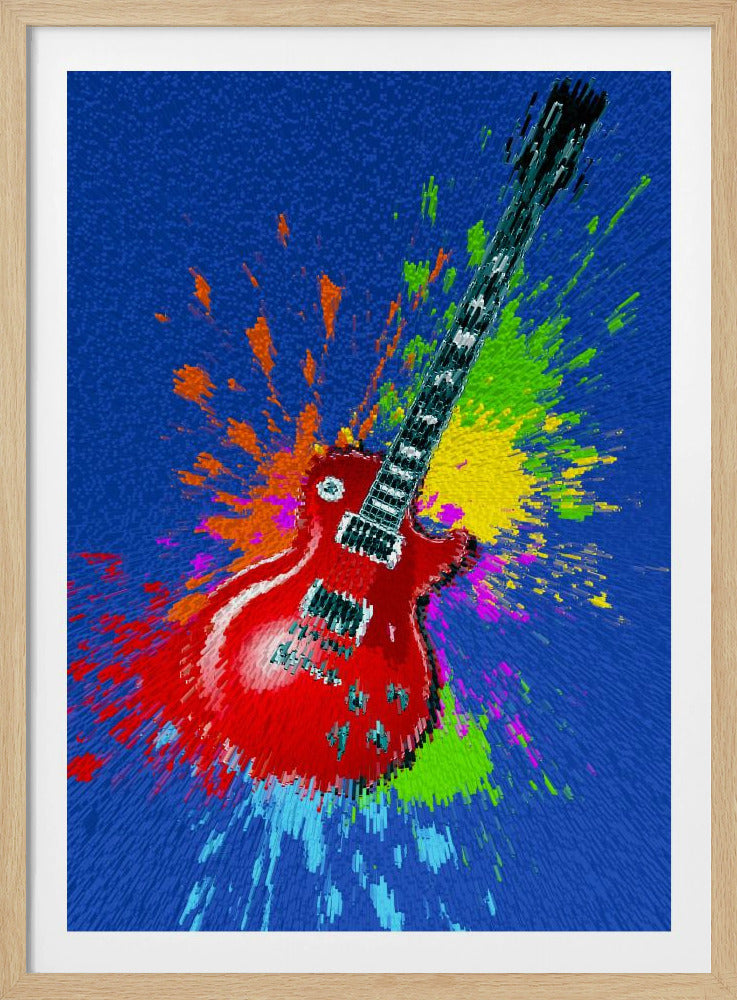 Pop-Art-Explosion mit E-Gitarre | Poster