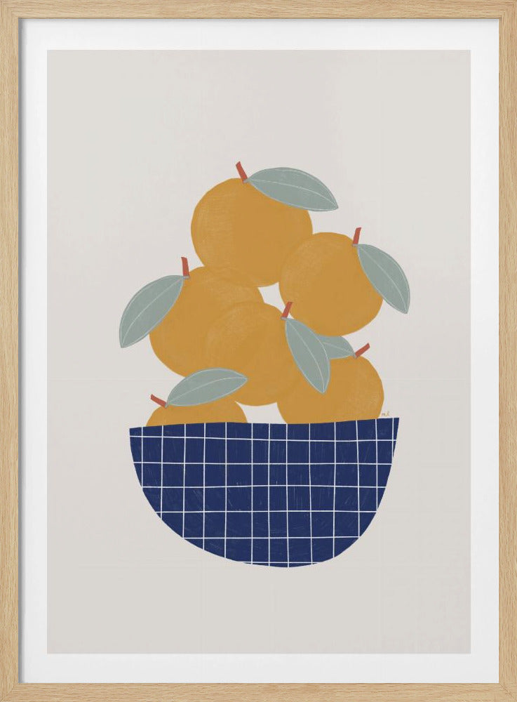 Schale mit Orangen | Poster