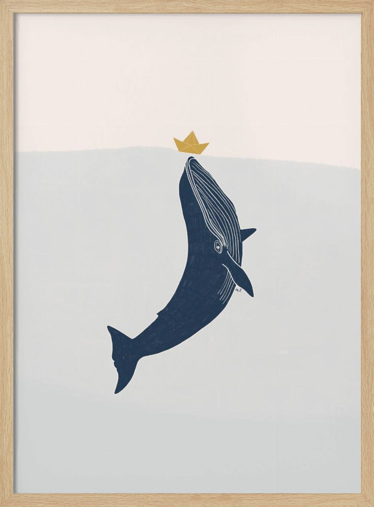 Blauwal-Segelboot | Poster