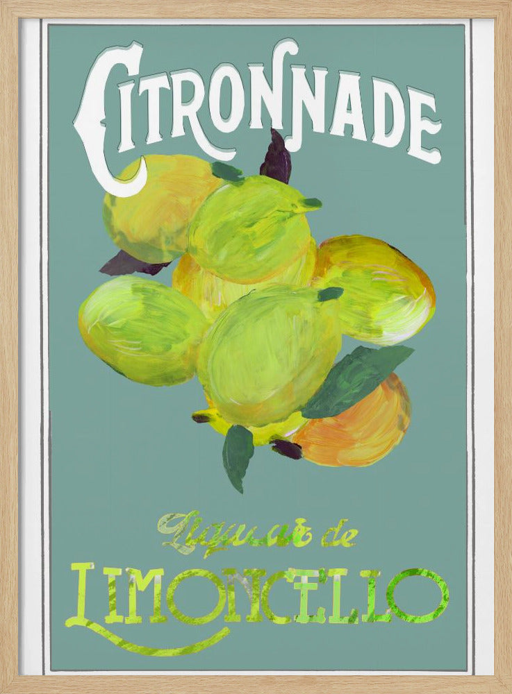 Citronnade Limoncello auf Blau | Poster