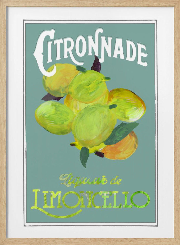 Citronnade Limoncello auf Blau | Poster