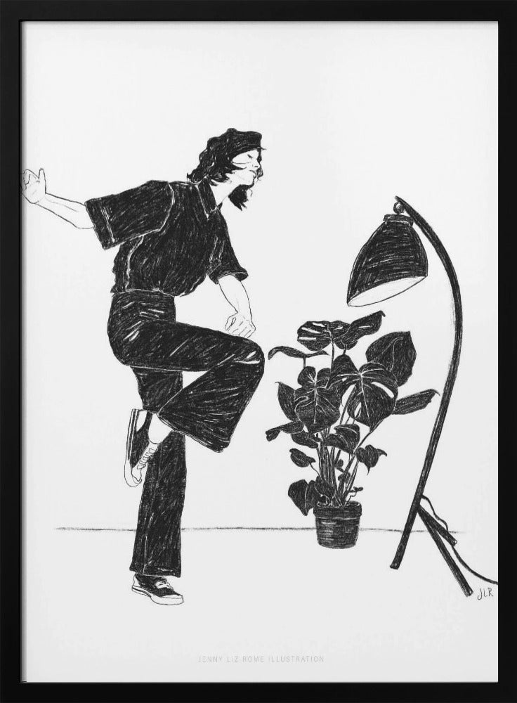 Jlr Dancingathome4 Schwarzweiß-Kopie | Poster