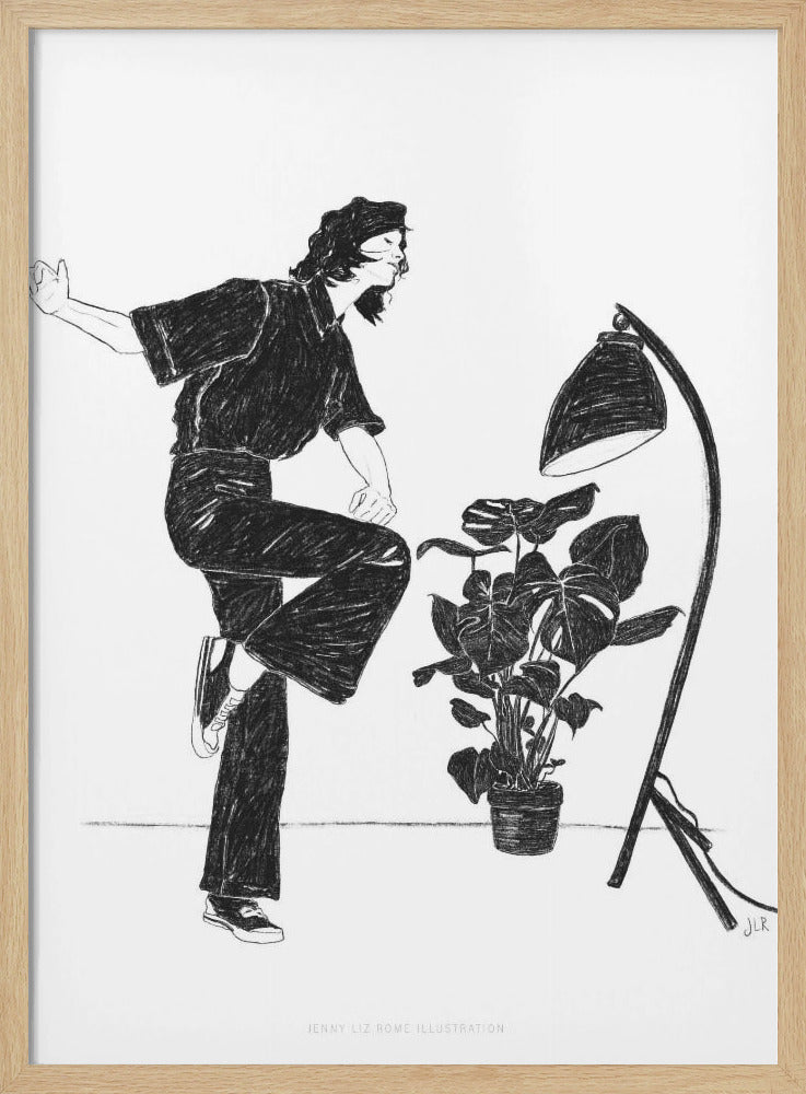 Jlr Dancingathome4 Schwarzweiß-Kopie | Poster