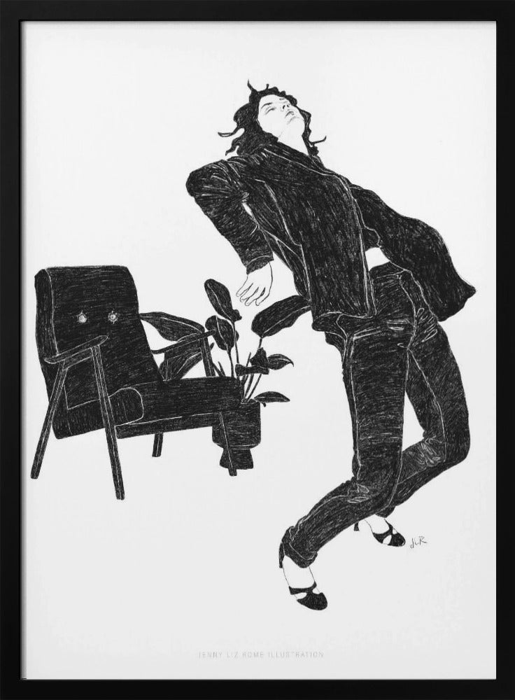 Jlr Dancingathome6 Schwarzweiß-Kopie | Poster