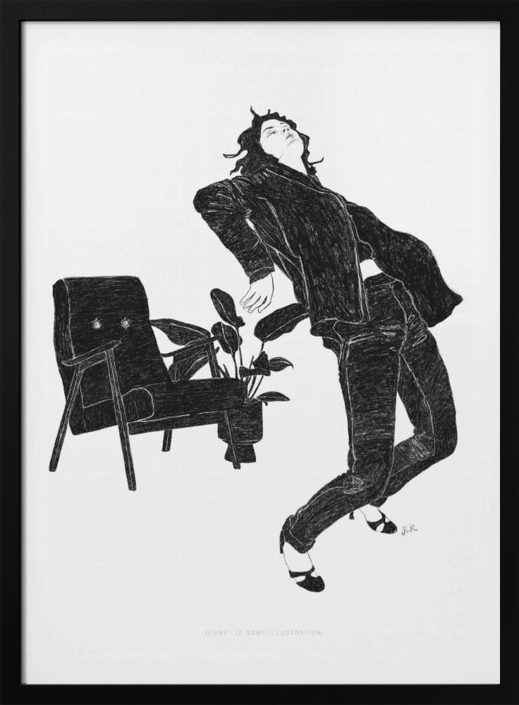 Jlr Dancingathome6 Schwarzweiß-Kopie | Poster
