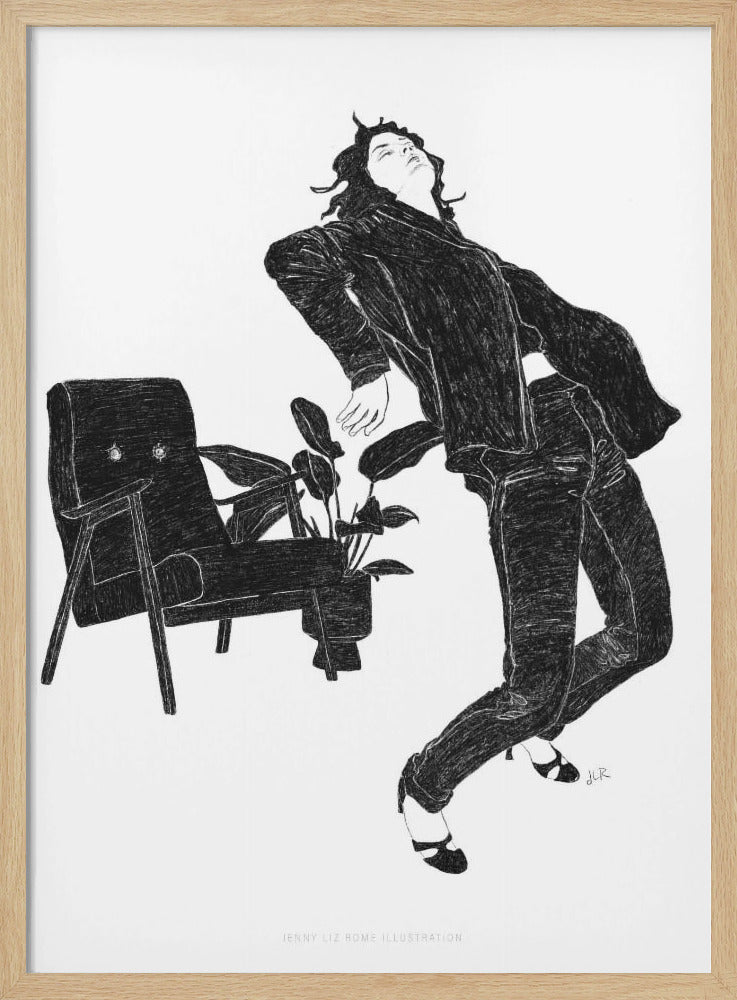 Jlr Dancingathome6 Schwarzweiß-Kopie | Poster